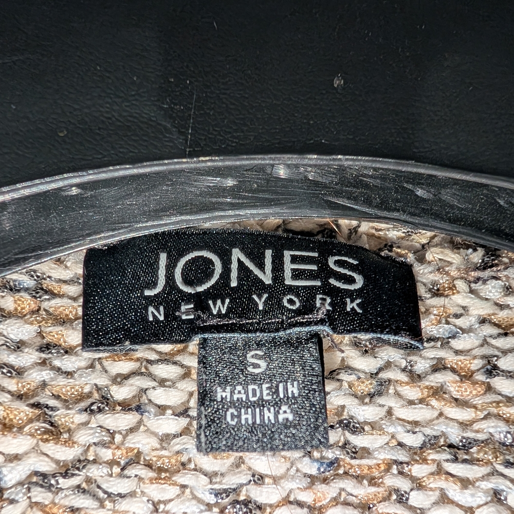 Jones New York Black and White Sleeveless Cardigan - Picture 5 of 8